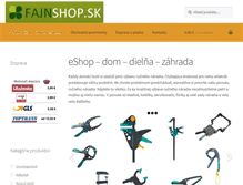Tablet Screenshot of fajnshop.sk